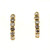 Vintage Estate 1950 14k Yellow Gold .84ct Diamond Semi Hoop Earrings 