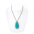 Vintage Neil Levenson Estate Natural Turquoise 14k White Gold Diamond Necklace
