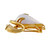 Estate Swan Pin 14k Yellow Gold Mobe Pearl Body Sapphire Eye