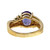 Estate 2.50ct Oval Top Quality Purple Amethyst 18k Yellow Gold Diamond Ring 