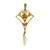 Antique Krementz American Freshwater Pearl 14k Yellow Gold Enamel Pendant 