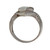 Estate 1.00ct Princess Round Cut Invisible Set 14k White Gold Ring 