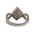 Estate 1.00ct Princess Round Cut Invisible Set 14k White Gold Ring 
