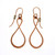 Estate Designer JSF  14k Pink Gold Swirl Dangle Earrings 