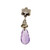 Estate Amethyst 5.00ct Briolette 14k White Gold Dangle FTC Earrings 