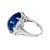 GIA 25.00 Carat Sri Lanka Cabochon Sapphire Diamond Platinum Cocktail Ring