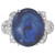 GIA 25.00 Carat Sri Lanka Cabochon Sapphire Diamond Platinum Cocktail Ring