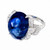 GIA 25.00 Carat Sri Lanka Cabochon Sapphire Diamond Platinum Cocktail Ring