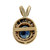 Estate 1950 – 1960 1.00ct Oval Sapphire Diamond 14k Yellow Gold Pendant 