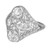2.14 Carat Diamond Filigree Old European Cut Platinum Ring