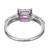  1.49 Carat Purple Pink Sapphire Diamond Platinum Ring 