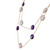 84.00 Carat Round Amethyst Rose Quartz Yellow Gold Necklace