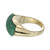  GIA Certified Natural Jadeite Jade Gold Saddle Ring