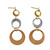 Estate Tri Color 14k Yellow White Pink Gold Dangle Earrings ARR 