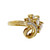 Vintage 1960 1.05ct Marquise Baguette Swirl 18k Yellow Gold Diamond Ring 