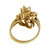 Vintage 1960 1.05ct Marquise Baguette Swirl 18k Yellow Gold Diamond Ring 