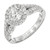 Peter Suchy Vintage Engagement European cut 1.00ct Diamond Platinum Halo Split Shank Ring