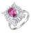 GIA Certified 1.50 Carat Pink Sapphire Diamond White Gold Ring