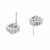 1.35 Carat Aquamarine Diamond Halo Gold Stud Earrings