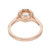 Peter Suchy Engagement Halo Design 1.06ct Diamond 18k Pink Gold Ring