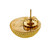 Vintage 1960 18k Yellow Gold Textured Domed Button Style Earrings 