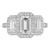 Peter Suchy Triple Halo Emerald Cut Diamond Suchy .99ct Platinum Engagement Ring