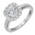 Peter Suchy 1.01 Carat Diamond Cushion Cut Halo Engagement Platinum Ring