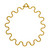 Vintage 1970 Italian Brev Hinged 16 Inch Swirl Link 18k Necklace