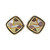 Asch Grossbardt Silver 18k Cushion Shape Mother Of Pearl Earrings Inlaid Stone