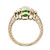 Vintage Rare 3.48ct Vivid Green Certified Natural Green Zircon Platinum Ring 
