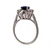 Vintage 1950 – 1960 1.25ct Royal Blue Sapphire GIA 14k White Gold Princess Ring