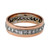 Vintage Retro 1940 14k Pink Gold Palladium 1.25ct Diamond Eternity Band Ring 
