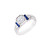 Peter Suchy 1.00 Carat Diamond Sapphire Platinum Engagement Ring