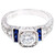 Peter Suchy 1.00 Carat Diamond Sapphire Platinum Engagement Ring