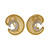 Vintage 1950 Open Work Swirl Diamond 18k Gold Earrings 