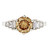 Vintage 1960 1.64ct Natural Yellow Brown Diamond Platinum Engagement Ring 