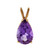 Estate 4.29ct Amethyst 14k Pendant Pear Shape 