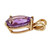 Estate 4.29ct Amethyst 14k Pendant Pear Shape 