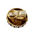 Blue White Enamel Diamond Gold Domed Clip Post Domed Earrings