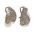 Estate Micro Pave Diamond .57ct Cross Over 14k White Gold Earrings 