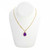 JMP Diamond By The Yard Necklace Amethyst Mother Of Pearl 18k Yellow Gold 