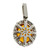 Designer HMA Orange Yellow 2.40ct Citrine 14k White Gold Diamond Pendant 