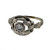 Vintage 1940 Open Pierced Top Dome Ring 14k White Gold .30ct Diamond 
