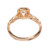 Peter Suchy EGL Certified .96 Carat Diamond Halo Rose Gold Engagement Ring
