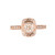 Peter Suchy .96ct Old Mine Brilliant Cut Halo 18k Pink Gold Engagement Ring 