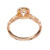Peter Suchy .96ct Old Mine Brilliant Cut Halo 18k Pink Gold Engagement Ring 