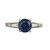 Del Co Designer 2.37ct Royal Blue Certified Sapphire Diamond 14k White Gold Engagement Ring 