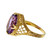 Vintage 1950 5.57ct Amethyst Filigree Diamond 14k Yellow Gold Ring 