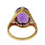 Vintage 1950 5.57ct Amethyst Filigree Diamond 14k Yellow Gold Ring 