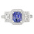 Peter Suchy 1.53ct Sapphire Platinum Triple Halo Diamond Engagement Ring 